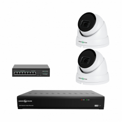 Комплект відеоспостереження на 2 IP камери 5MP для вулиці/будинку GreenVision GV-IP-K-W79/02 (Ultra AI)
