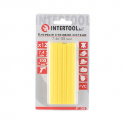 Комплект стрижнів клейових жовтих 7,4*100 мм, 12 шт INTERTOOL RT-1050