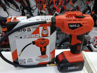 Компресор акумуляторний YATO Li-Ion 18 В 1 МПа 14 л/хв (БЕЗ АКУМУЛЯТОРА) Артикул: YT-82895