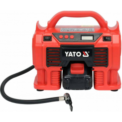 Компресор акумуляторний YATO Li-Ion 18 В, 3.0 AxГ, 60 Вт,тиск ≤ 11 Bar, подача повітря- 21 л/хв
