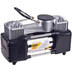 Компресор автомобільний "Вулкан" КА-В12122 150psi/25Amp/90л/клеми/шланг 7,5м з дефлятором/лixтар/2 циліндри