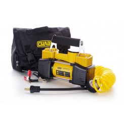 Компресор автомобільний двопоршневий (85л/хв; 10Атм; 18А) (кручений шланг) СИЛА