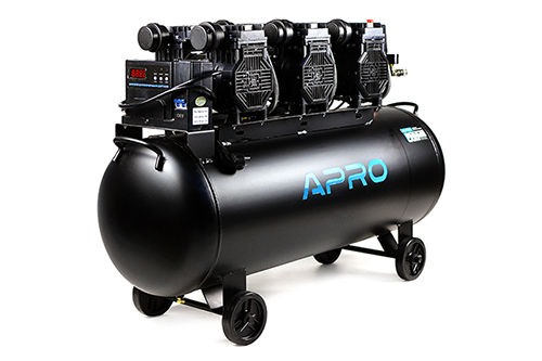 Компресор шестициліндровий безмасляний OFE-100 8Бар 3х1.5кВт 712л/хв 100л (2 крана) APRO
