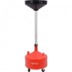 Пристрій збірний для зливу масла на колесах YATO V=20 л, вирва Ø=42 см, h=75-155 см.