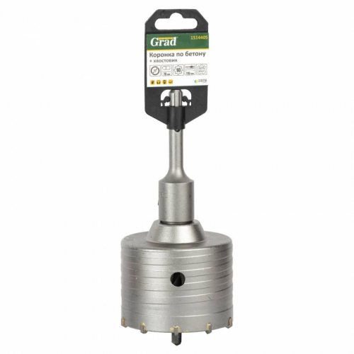 Коронка по бетону Ø80×70мм 10 зубців хвостовик 110мм SDS-plus GRAD (1514405)