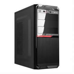 Корпус LP 2111 - 400W 8 см black case chassis cover 2xUSB2.0, 1xUSB3.0