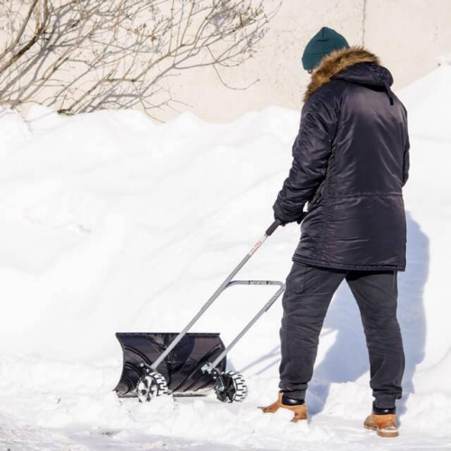 Ківш для прибирання снігу на колесах 660*320 мм, рукоятка 1080 мм INTERTOOL FT-2095