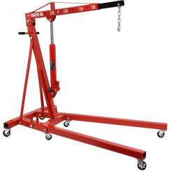 Кран підкатний гідравлічний, розкладний YATO; вантажопід. - 2 т, висота - 157 см, діап. - 2,5-230 см