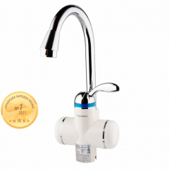 Кран-водонагрівач проточний LZ 3.0кВт 0,4-5бар для кухні гуска вухо на гайці AQUATICA