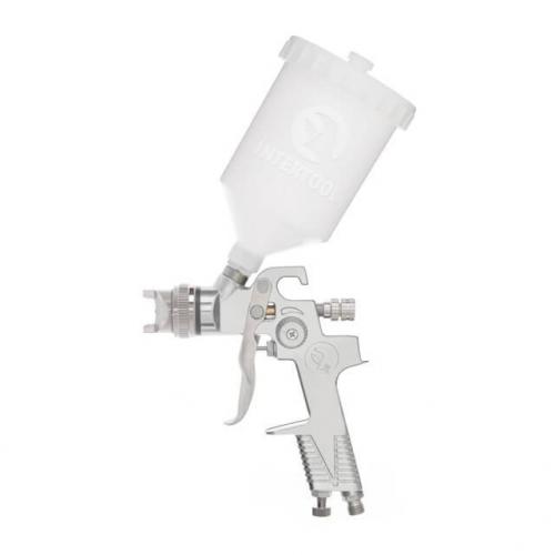 Фарбопульт пневматичний HVLP, форсунка 1,3 мм, верхній пластиковий бачок 600 мл, 3 бар INTERTOOL PT-0106
