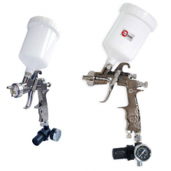 Фарбопульт пневматичний LVLP, форсунка - 1.3 мм, з редуктором, пластиковий бачок - 600 мл, 2 бар INTERTOOL PT-0130