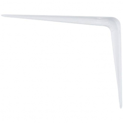 Кронштейн кутовий з ребром, 125 х 150 мм, білий // СІБРТЕХ