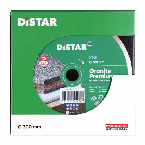 Круг алмазний вiдрiзний 1A1R 300x2,4x10x32 Granite Premium