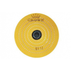 Круг муслиіновий жовтий CROWN d-150 мм, 12 шарів (з кож. п'ятаком)