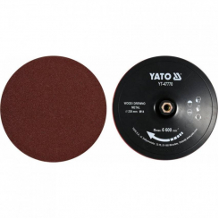 Круг-насадка шліфувальна YATO з липучкою : Ø= 230 мм, гайка М14,   8 кругів по металу/дереву