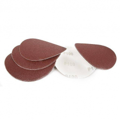 Круг наждачний самоклейний 125 мм, папір класу С, щільність - 120 г/м², К100, уп. 10 од. INTERTOOL BT-0510