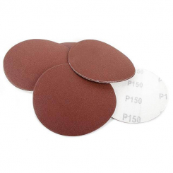 Круг наждачний самоклейний 125 мм, папір класу С, щільність - 120 г/м², К150, уп. 10 од. INTERTOOL BT-0515