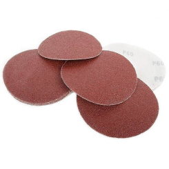 Круг наждачний самоклейний 125 мм, папір класу С, щільність - 120 г/м², К60, уп. 10 од. INTERTOOL BT-0506