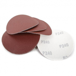 Круг наждачний самоклейний 125 мм, папір класу С, щільність - 120 г/м², К240, уп. 10 од. INTERTOOL BT-0524
