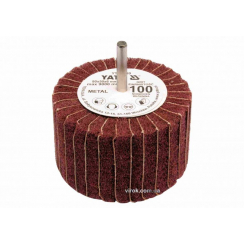 Круг пелюстковий шліфувальний YATO : подовжений Ø=80 мм, К100, шпиндель Ø= 6 мм, H= 50 мм