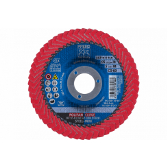 Круг пелюстковий тарілчастий 125*22 CO60 PFERD (нерж/метал) вигнутий профіль для важкодоступних місць POLIFAN
