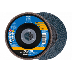 Круг пелюстковий тарілчастий 125*22 Z80 (нерж/метал) конічн.PFC POLIFAN