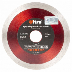 Круг відрізний алмазний універсальний Ø125×22.2мм ULTRA (1917922)