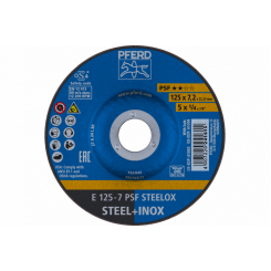 Круг зачисний 125*7,2*22 PSF STEELOX нерж., сталь