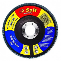 Круг зачистний пелюстковий S&R цирконієвий 125x22,2 з. 40 сталь