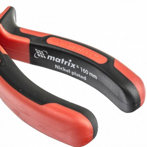 Круглогубці NICKEL 160 мм, нікельовані, двокомпонентні рукоятки, MTX