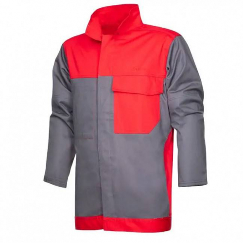 Куртка для зварювальника METTHEW 01 червоно-сіра нар. 58 (XL)