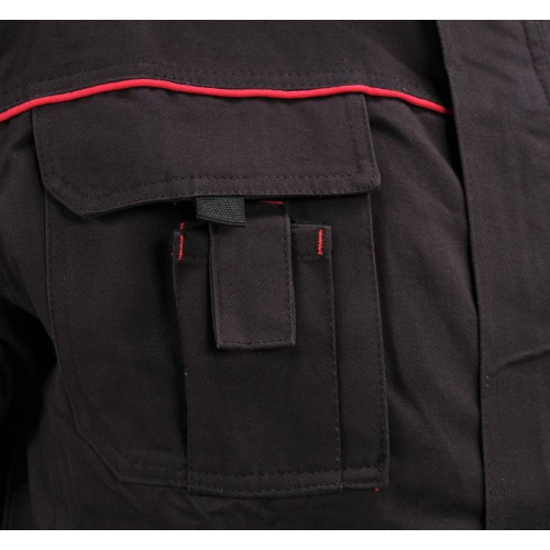 Куртка робоча COMFY YATO розмір XL, чорно-червона, 7 кишень, 100% бавовна