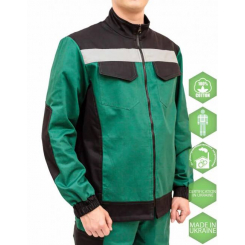 Куртка робоча мода FREE WORK. АЛЕКС, 100% бавовна, колір зелено-чорний, р.48-50/3-4(М)