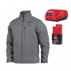 Куртка з підігрівом MILWAUKEE, M12 HJGREY5-201(XXL), сіра (розмір XXL) (+зар.пр., 1 акум.Х 2Аг)