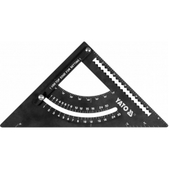 Кутник алюмінієвий 90°-45°-45° YATO l= 170 мм з транспортиром і стрілкою