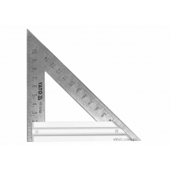 Кутник теслярський металевий YATO з прямим кутом і 2 метричними шкалами 170 мм