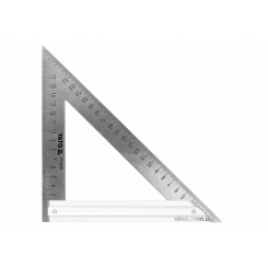 Кутник теслярський металевий YATO з прямим кутом і 2 метричними шкалами 270 мм