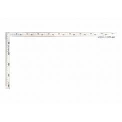 Кутник з нержавіючої сталі YATO : 90°, двосторонній з метричними шкалами, 300 х 150 мм