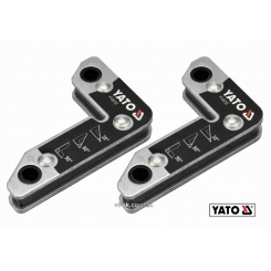 Кути магнітні для зварювання YATO: кут: 30°, 60°, 90°, сталеві, сила утримування - 25 кг, 2 шт.