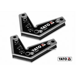 Кути магнітні для зварювання YATO: кут: 60°, 90°, 120°, сталеві, сила утримування - 10 кг, 2 шт.