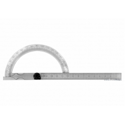 Кутомір- транспортир з лінійкою YATO; 120 х 150 мм, діапазони: кут- 0-180°, відстань- 0-150 мм