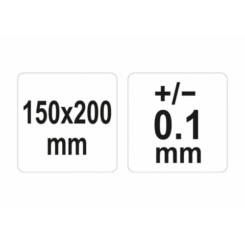 Кутомір- транспортир з лінійкою YATO; 150 х 250 мм, діапазони: кут- 0-180°, відстань- 0-200 мм