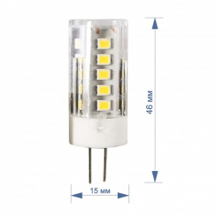 Лампа RIGHT HAUSEN LED Standard капс. 3,5W 220V G4 6000K керам/шар HN-157042