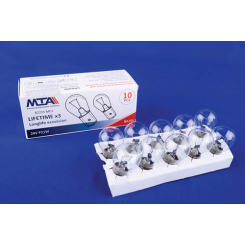 Лампа автомобільна 24V 21W Ba15s P21W (вказівники повороту перед, зад, стоп-сигнали, габарити, ліхтарі заднього ходу, задні протитуманні ліхтарі) (10шт) MTA