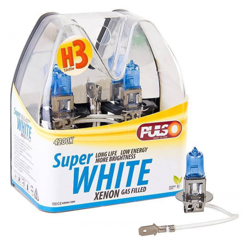 Лампи PULSO/галогенні H3/PK22S 12v55w super white