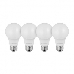 Лампи світлодіодні, набір 4 од. LL-0014, LED A60, E27, 10 Вт, 150-300 В, 4000 K, 30000 г, гарантія 3 роки INTERTOOL LL-4014