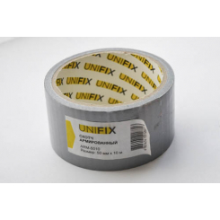 Стрічка клейка армована сіра 50мм*10м UNIFIX