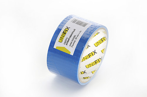 Стрічка клейка армована синя 50мм*5м UNIFIX