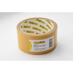 Стрічка клейка двостороння на поліпропіленовій основі 50мм*10м UNIFIX