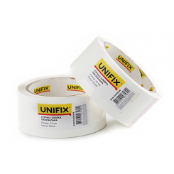 Стрічка клейка пакувальна біла 45мм 200 SKW-5400266 UNIFIX